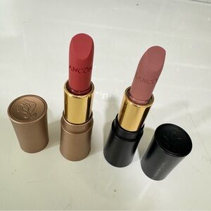 Lancome L'Absolu Rouge Intimatte Lipstick In 274 French Tea and 321 Rosemania